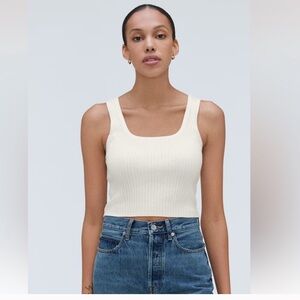 Everlane cotton merino cami in Snowflake, XS